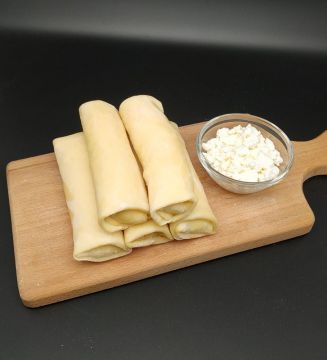 Блинчики с творогом и черникой