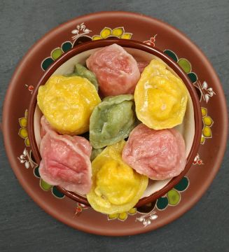 Пельмені «Світлофорчик» дитячі кольорові з куркою