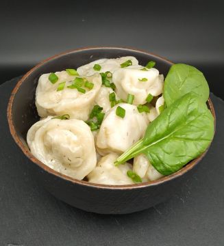 Пельмені «Фітнес» з лососем та шпинатом